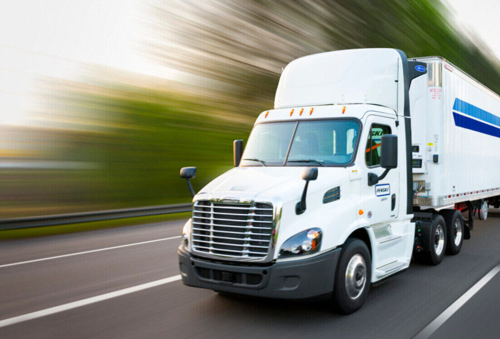 semi-truck on road