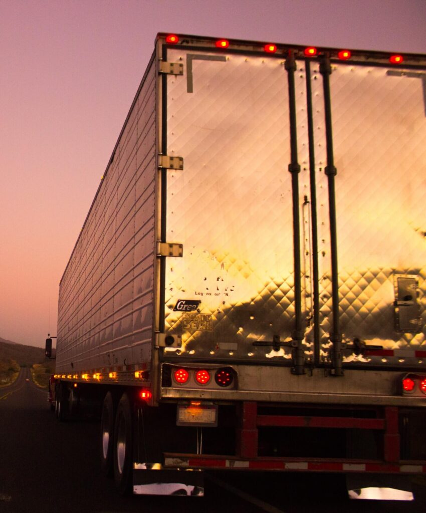 truck on road