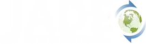 Jade International logo in white with a globe icon