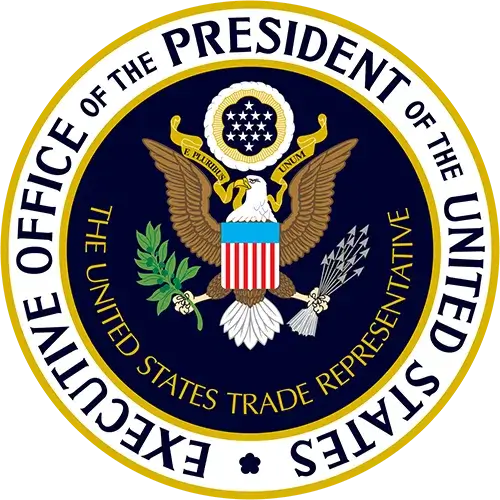 Official seal of the United States Trade Representative, representing the federal trade policy authority relevant to Jade International's tariff consulting and customs compliance services.